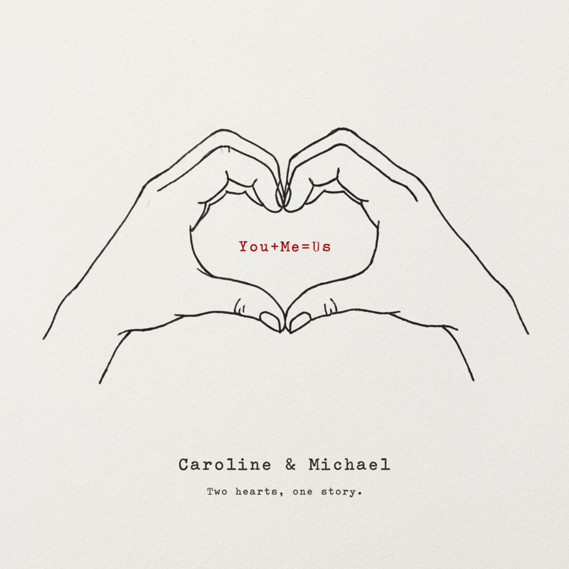 Minimalist Love Hands Artwork