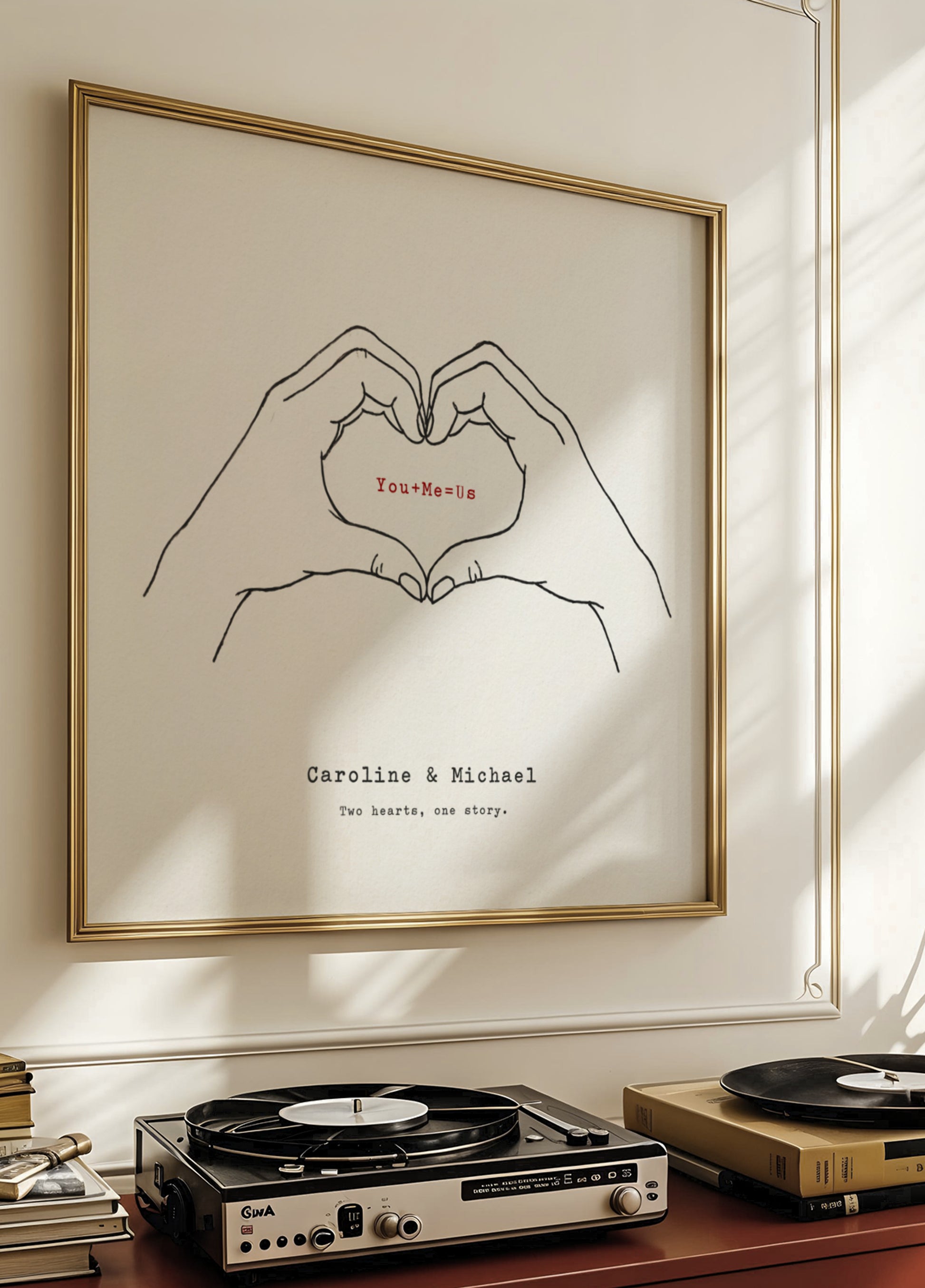 Minimalist Love Hands Artwork