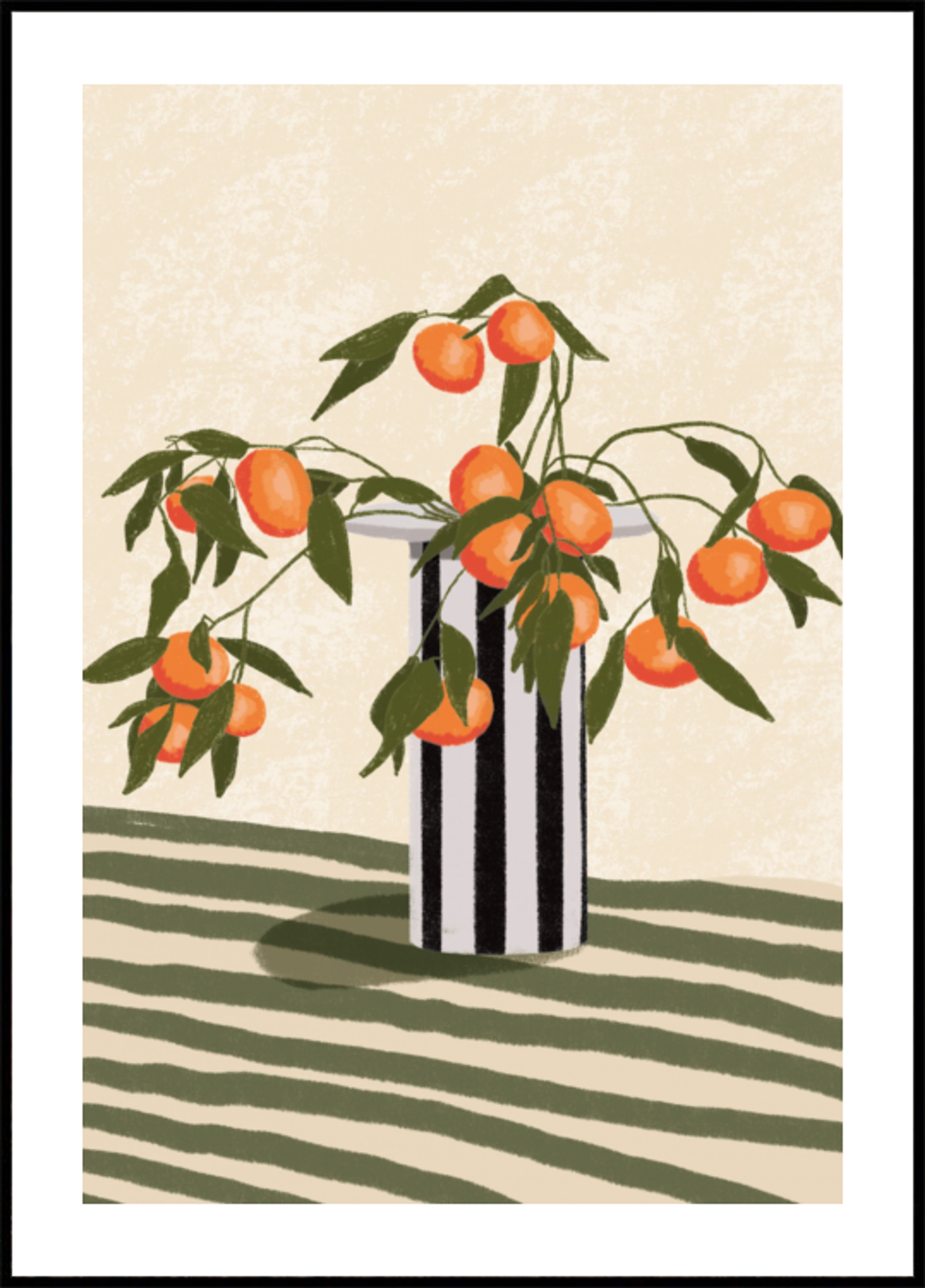 Orange Branches Vase