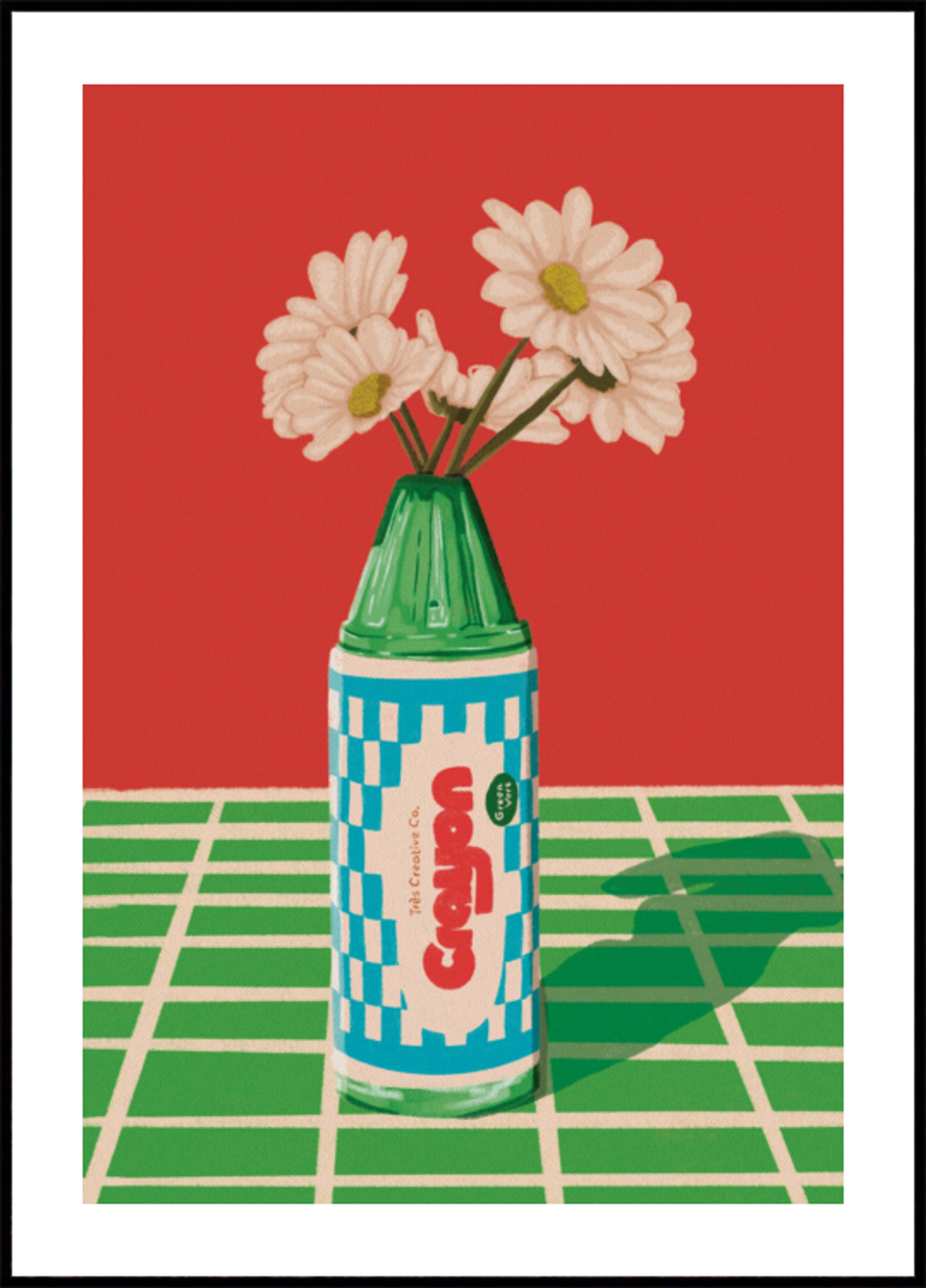 Playful Crayon Daisies