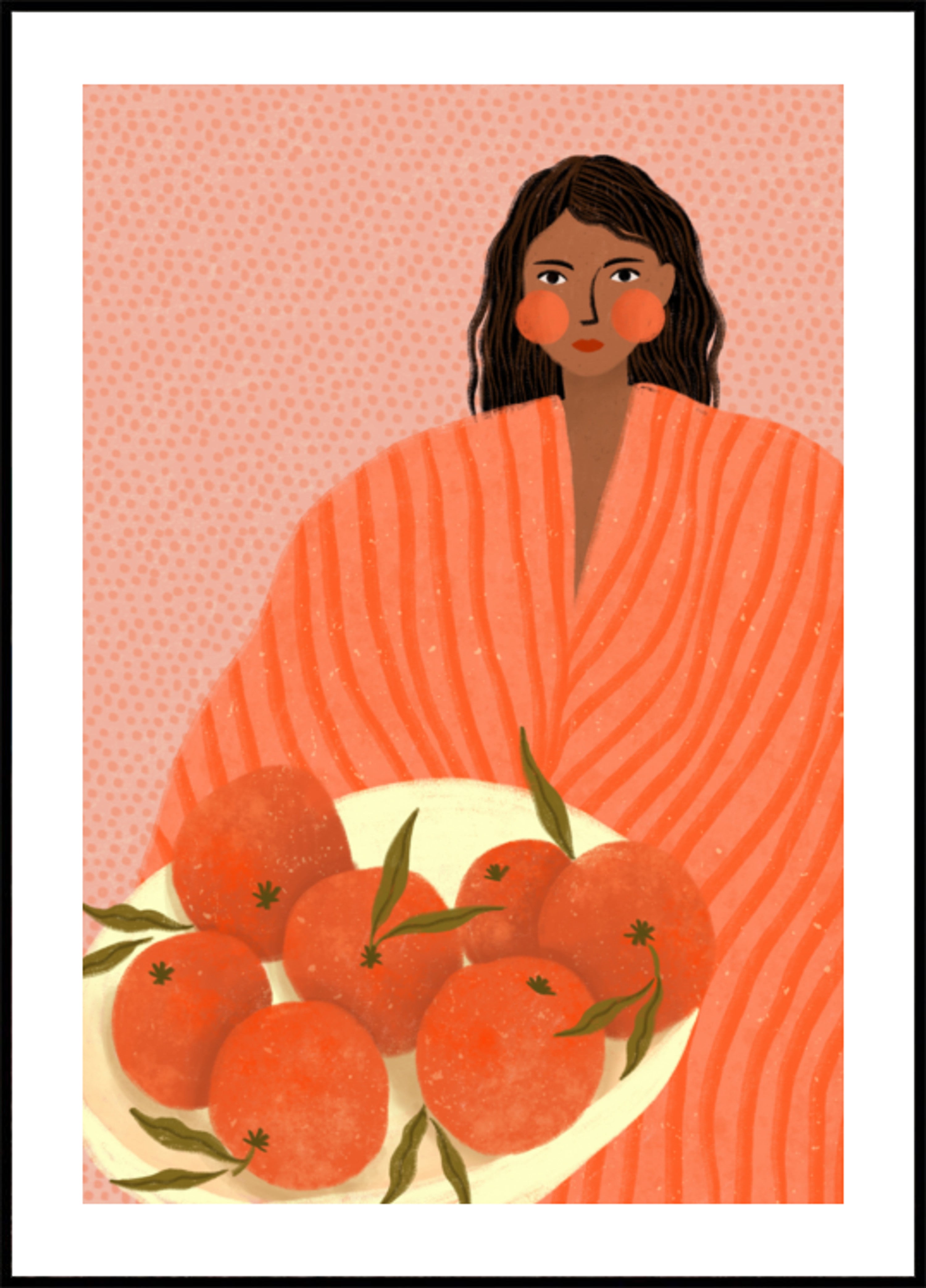 Woman Holding Oranges