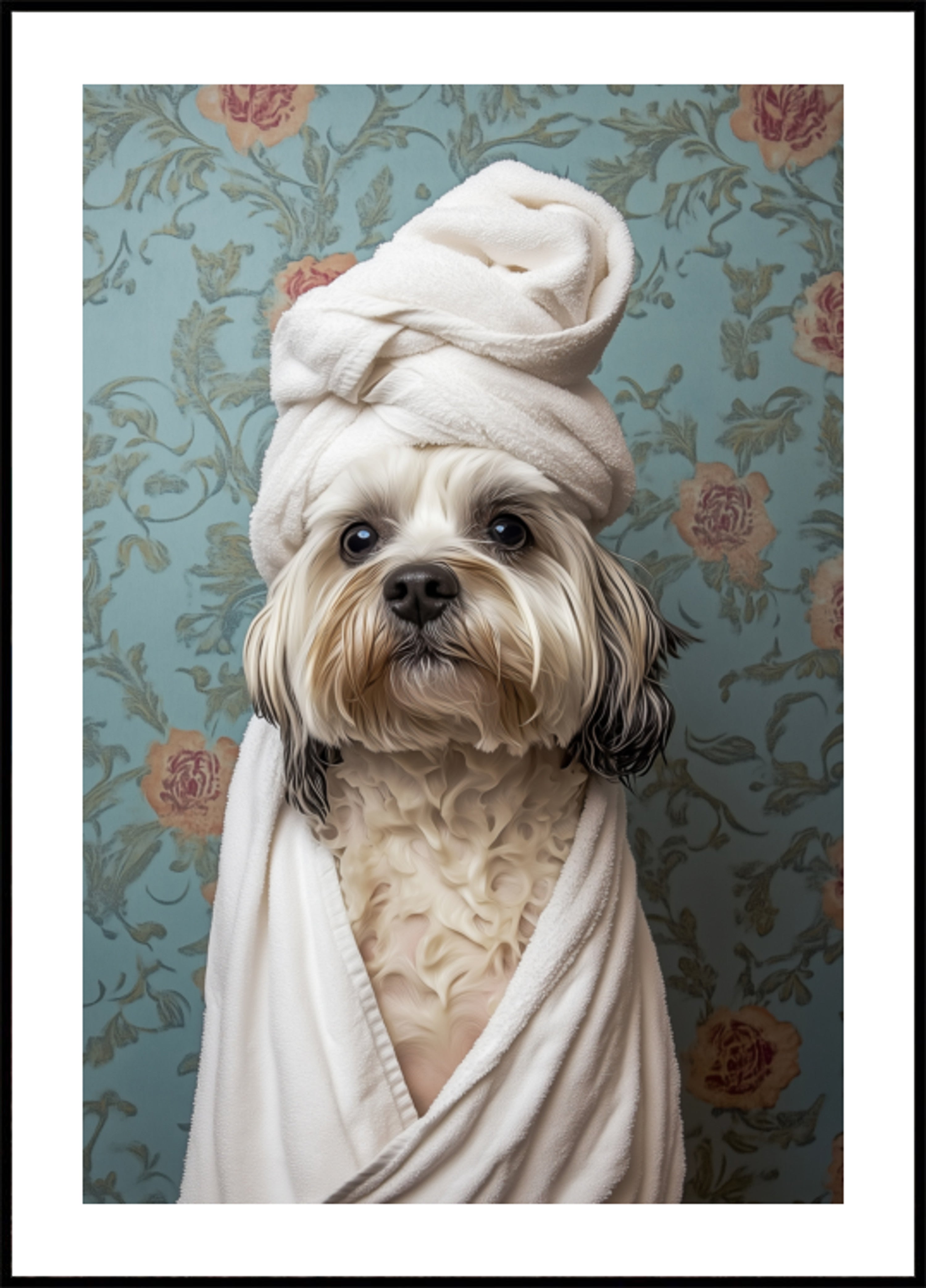 Pampered Dog in Towel