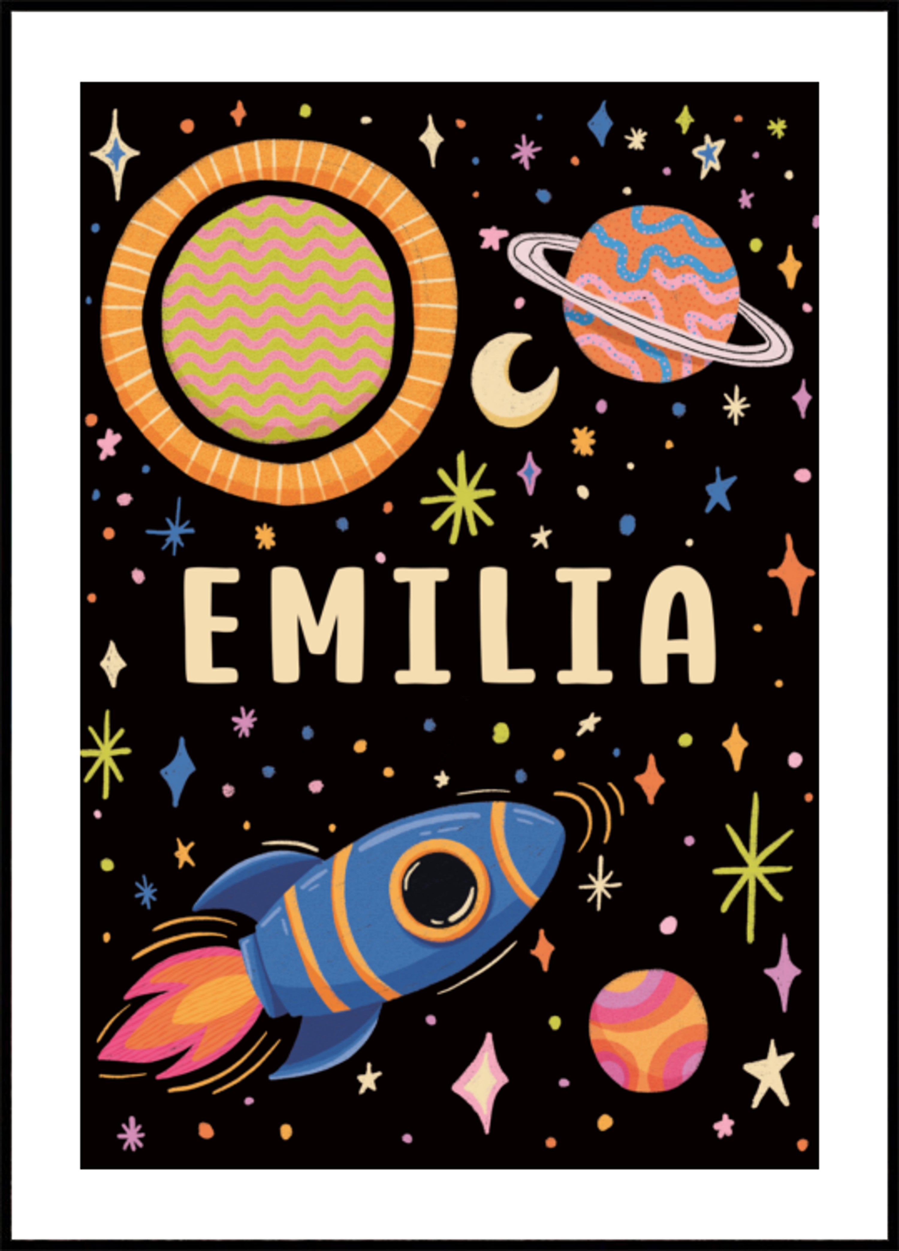 Personalized Space Adventure Poster