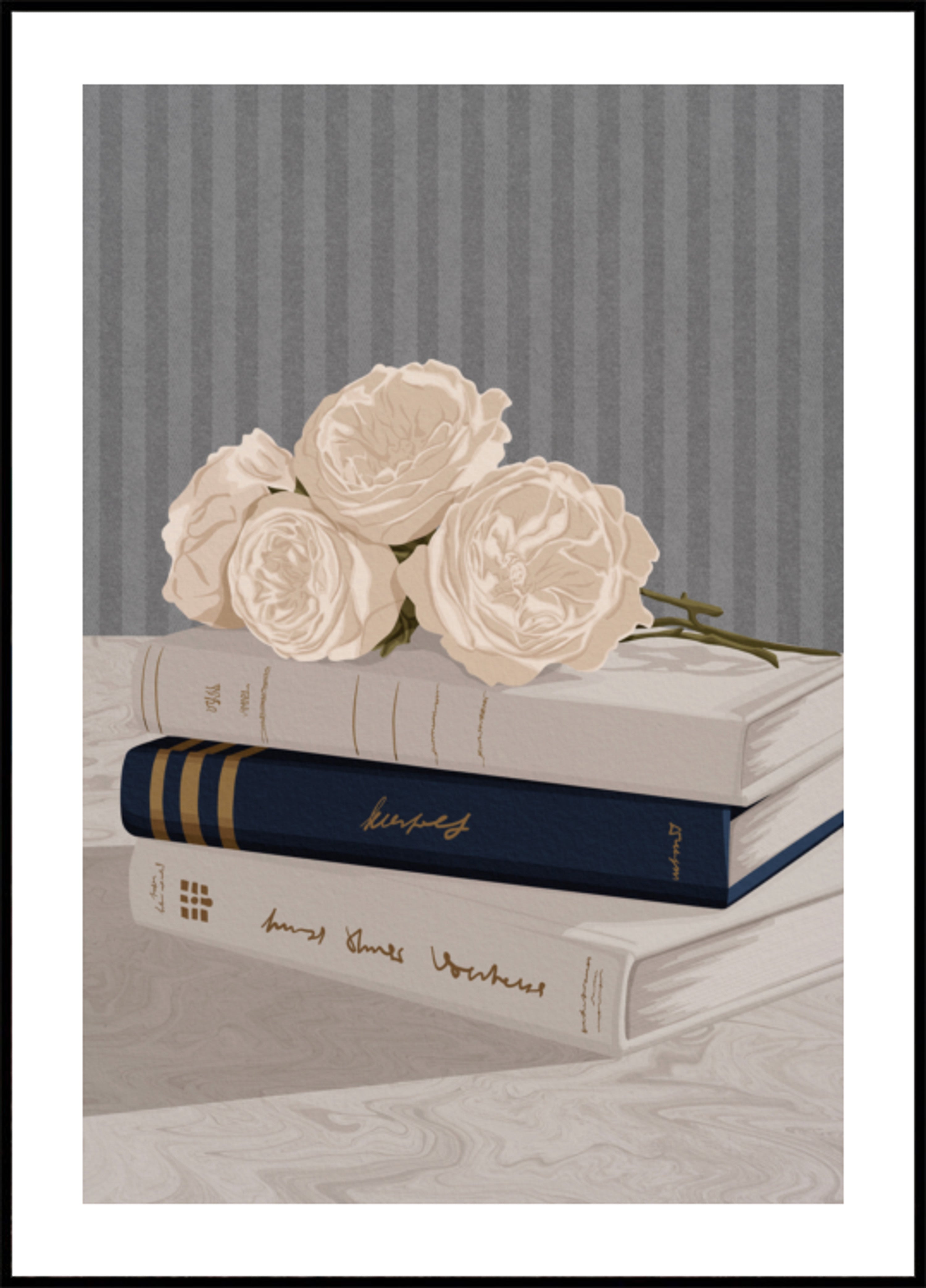 Soft Roses and Books