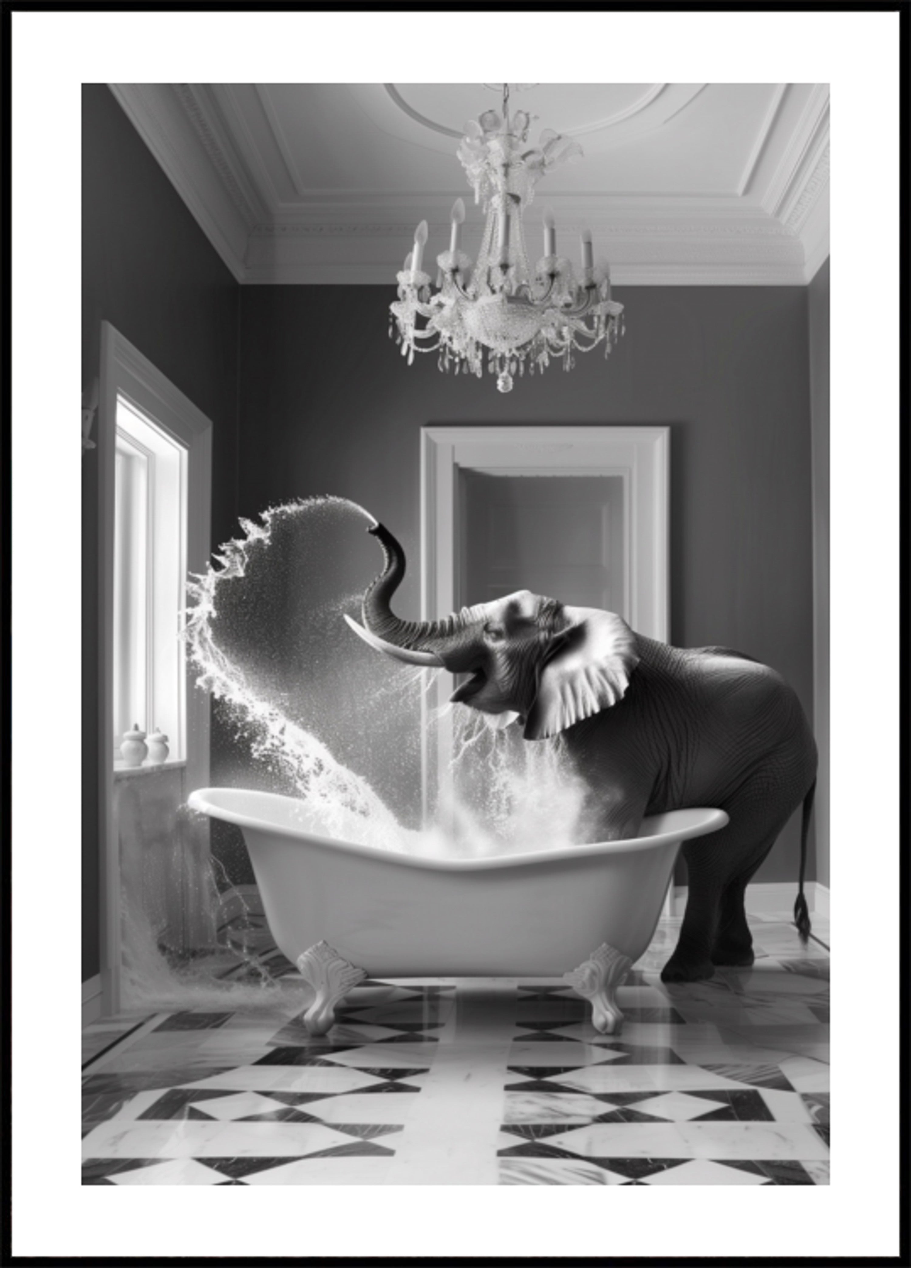 Playful Elephant Bath