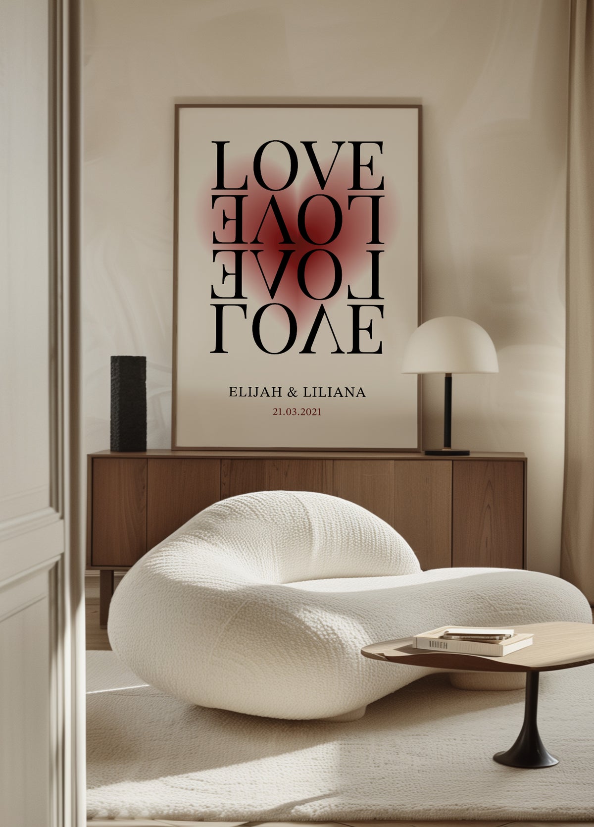 Personalized love reflection art print