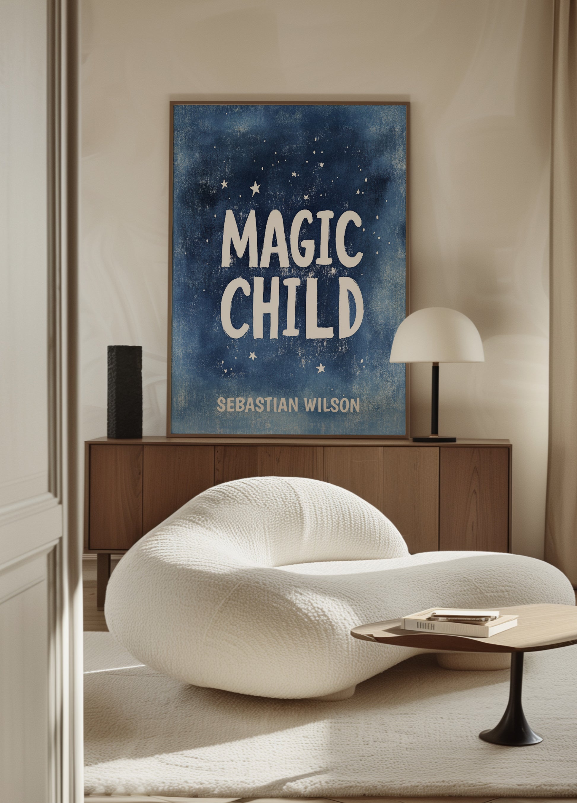 Unplugged Blue Night Sky Poster