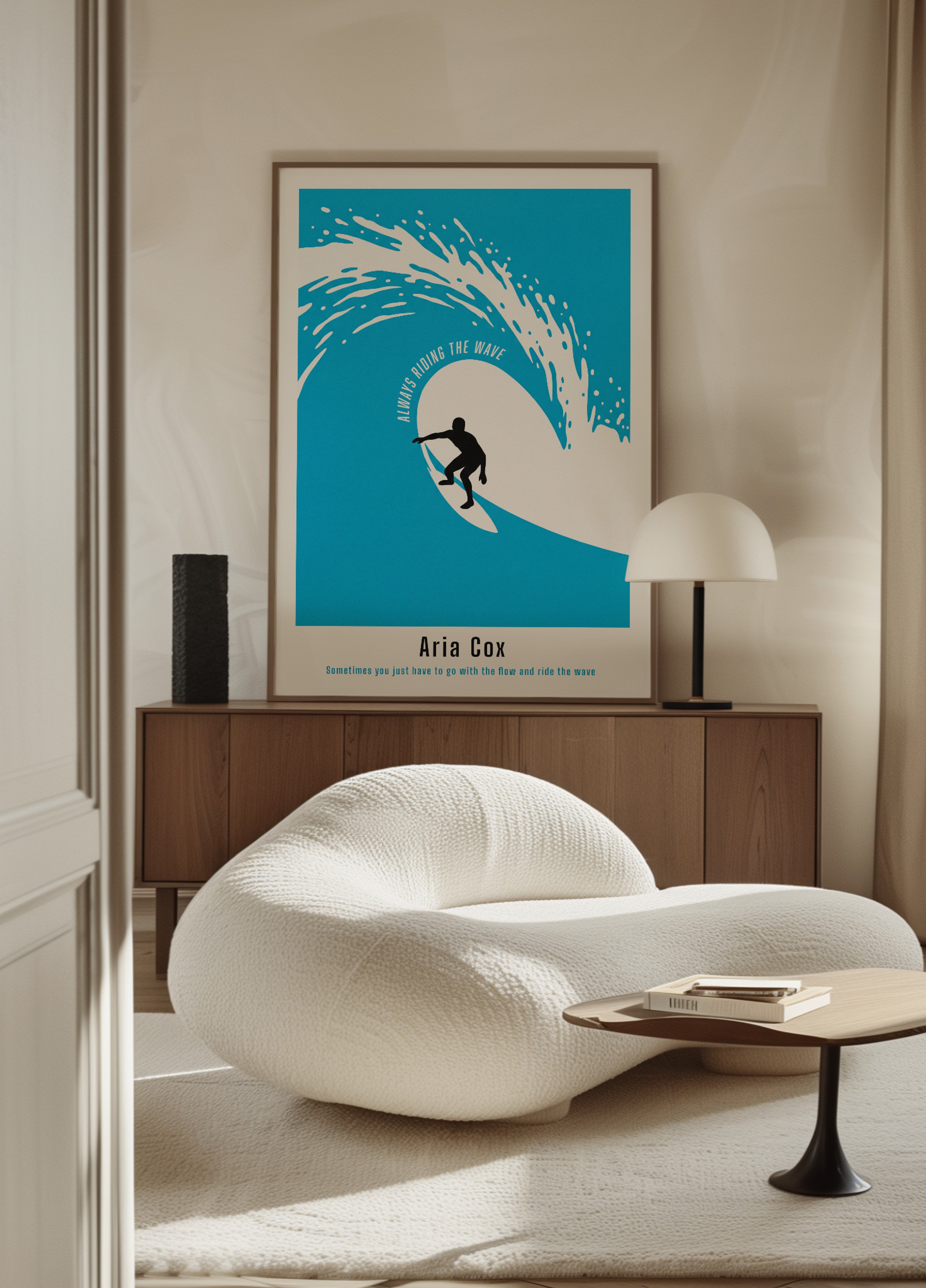Surfing Silhouette Wall Art