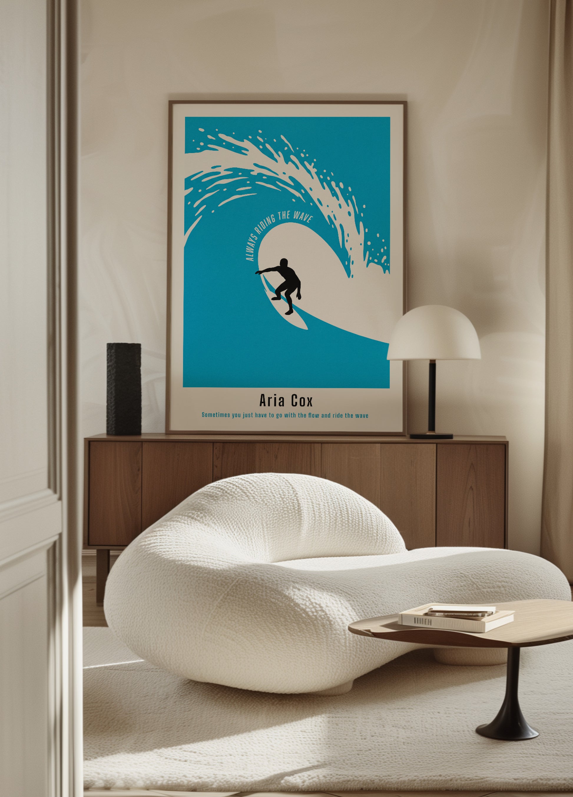 Surfing Silhouette Wall Art