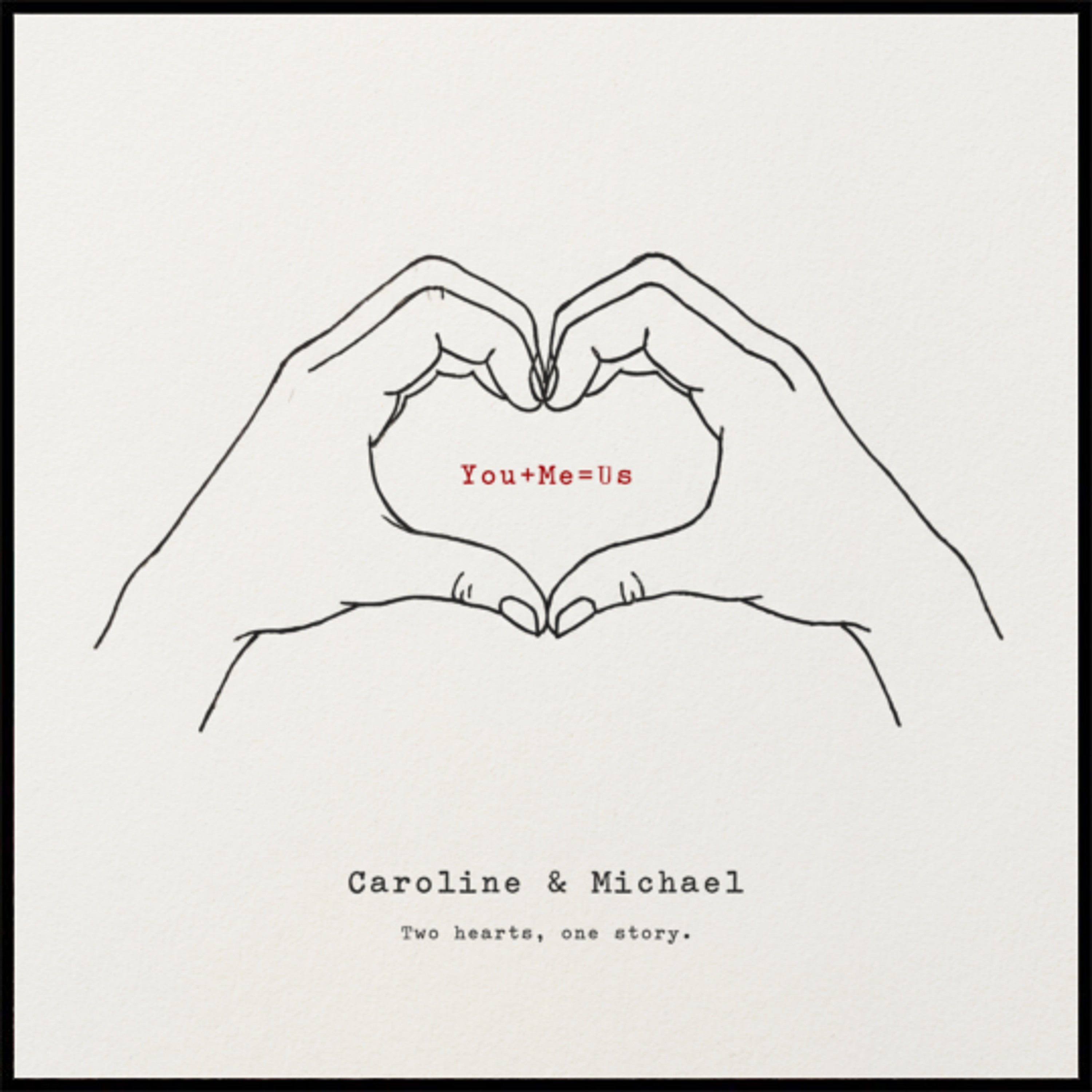Minimalist Love Hands Artwork