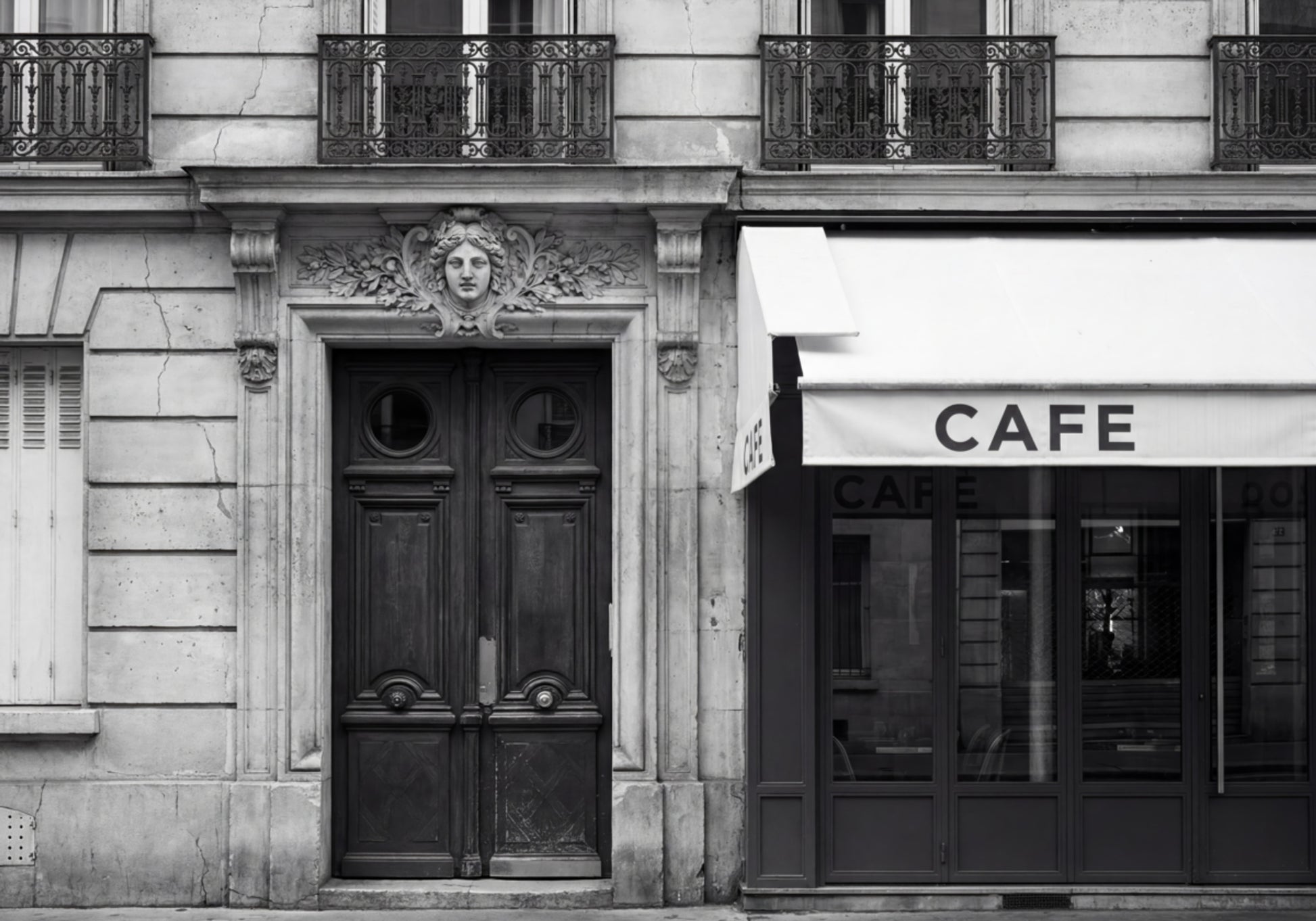 Parisian Cafe Facade