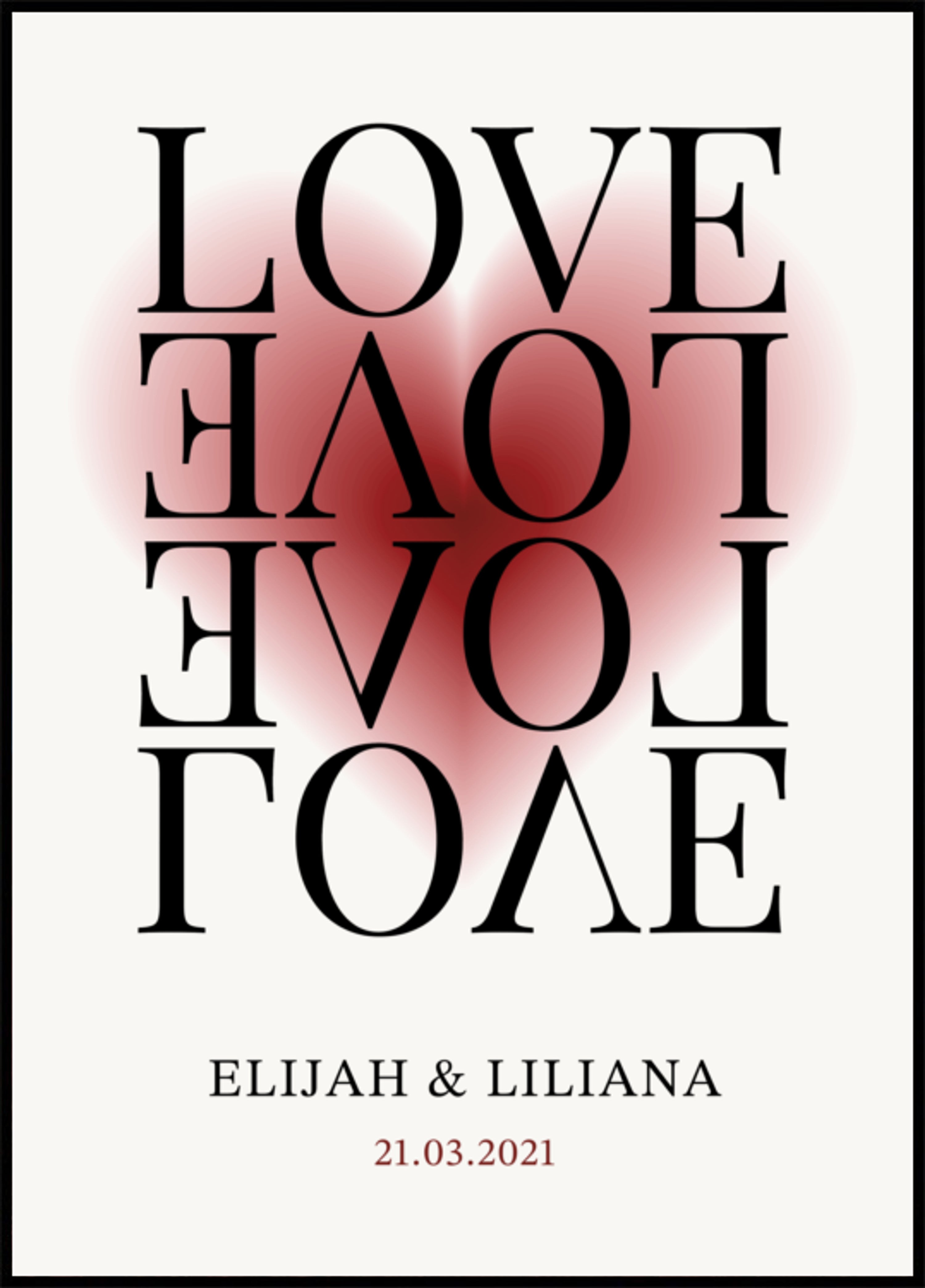 Personalized love reflection art print