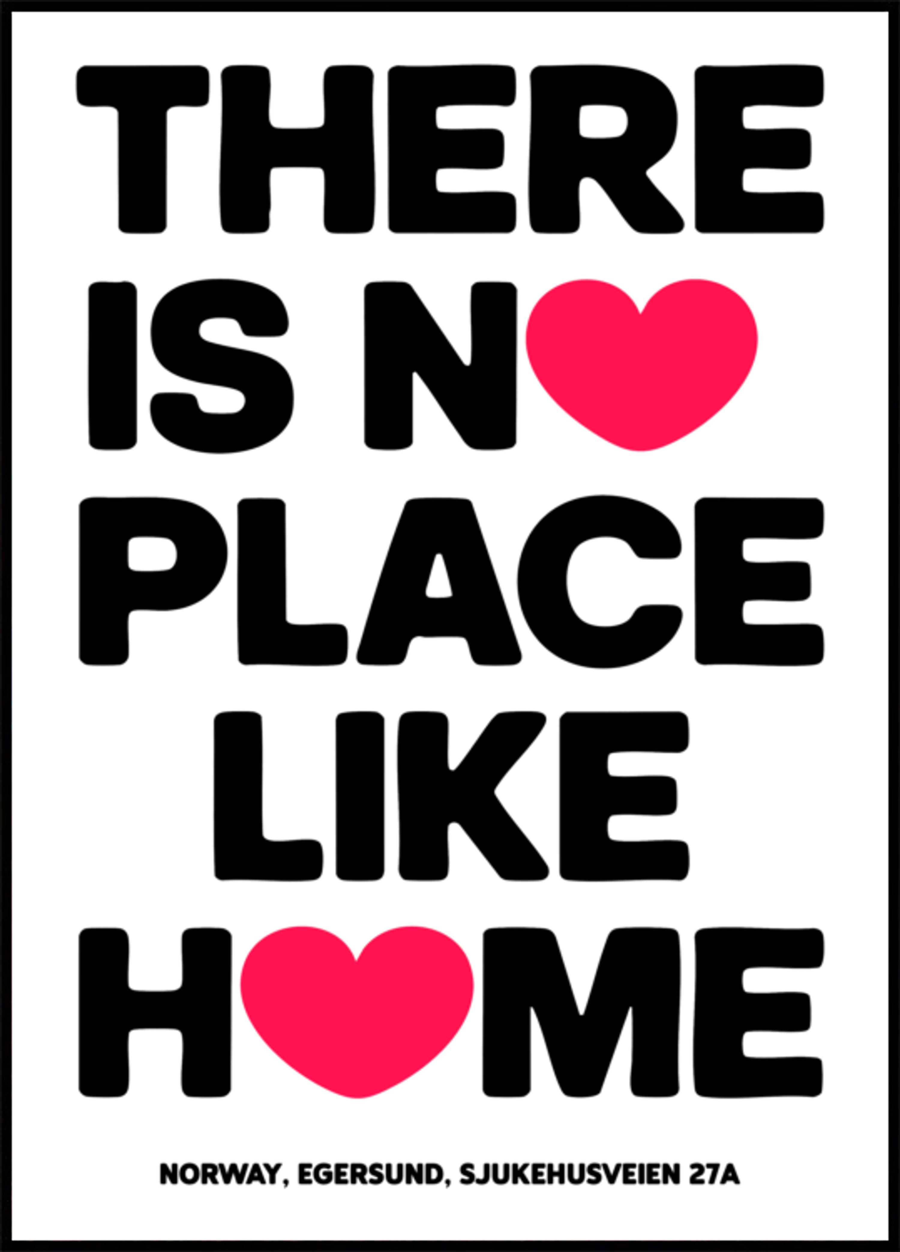 Inspirational Quote Poster with Heart Icons