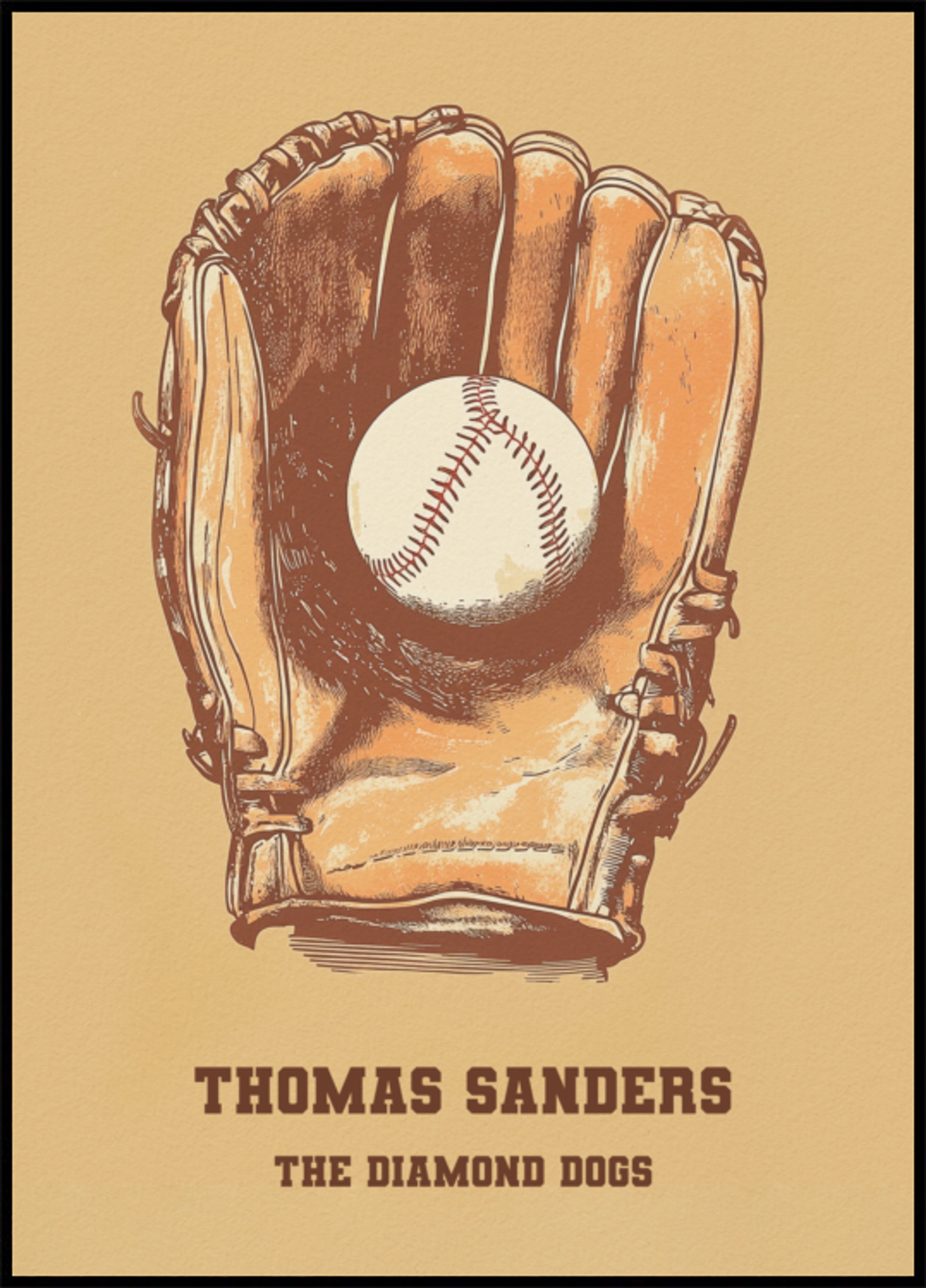 Baseball Memorabilia Vintage Poster