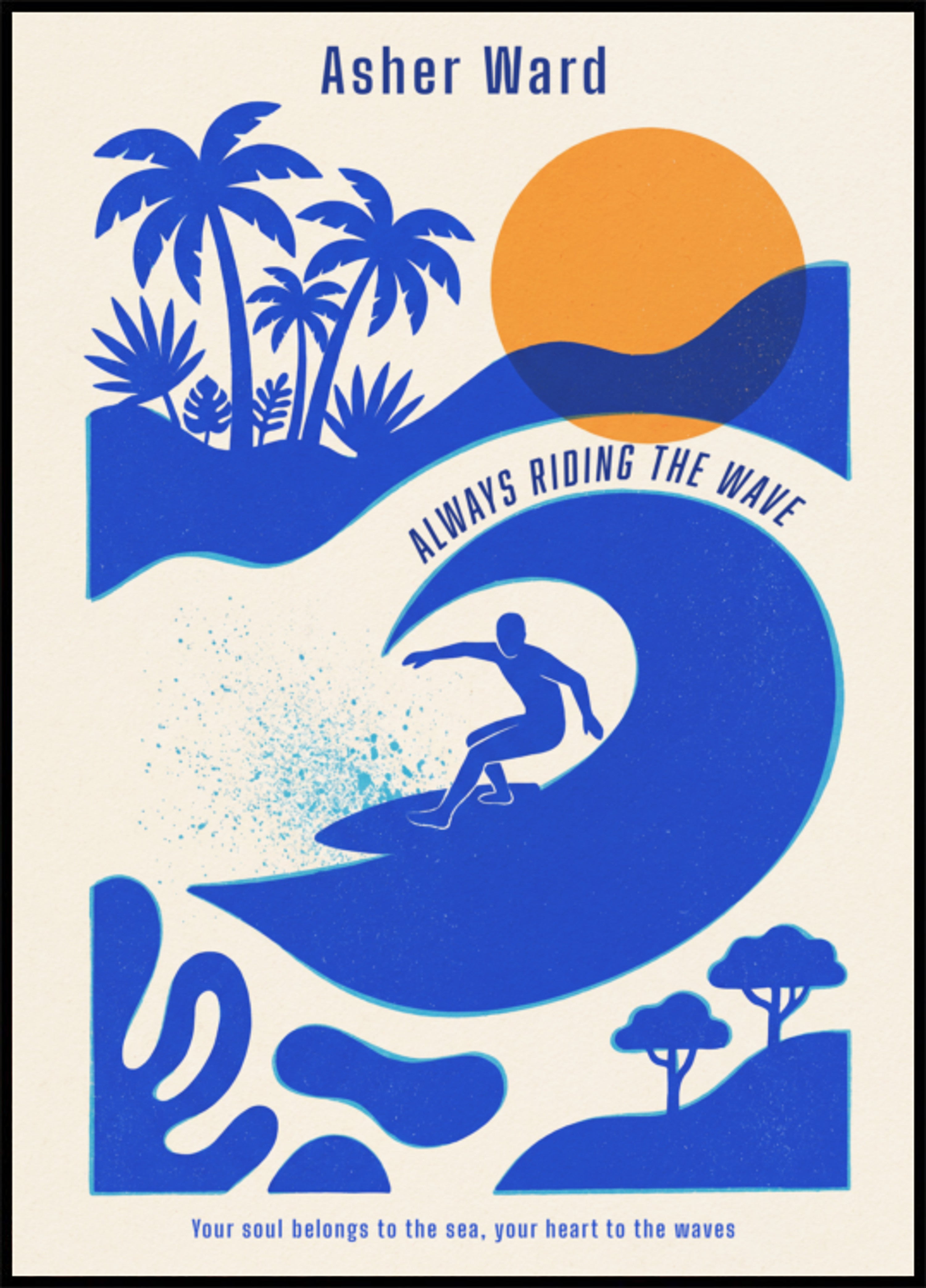 Wave Surfer Tropical Vibe