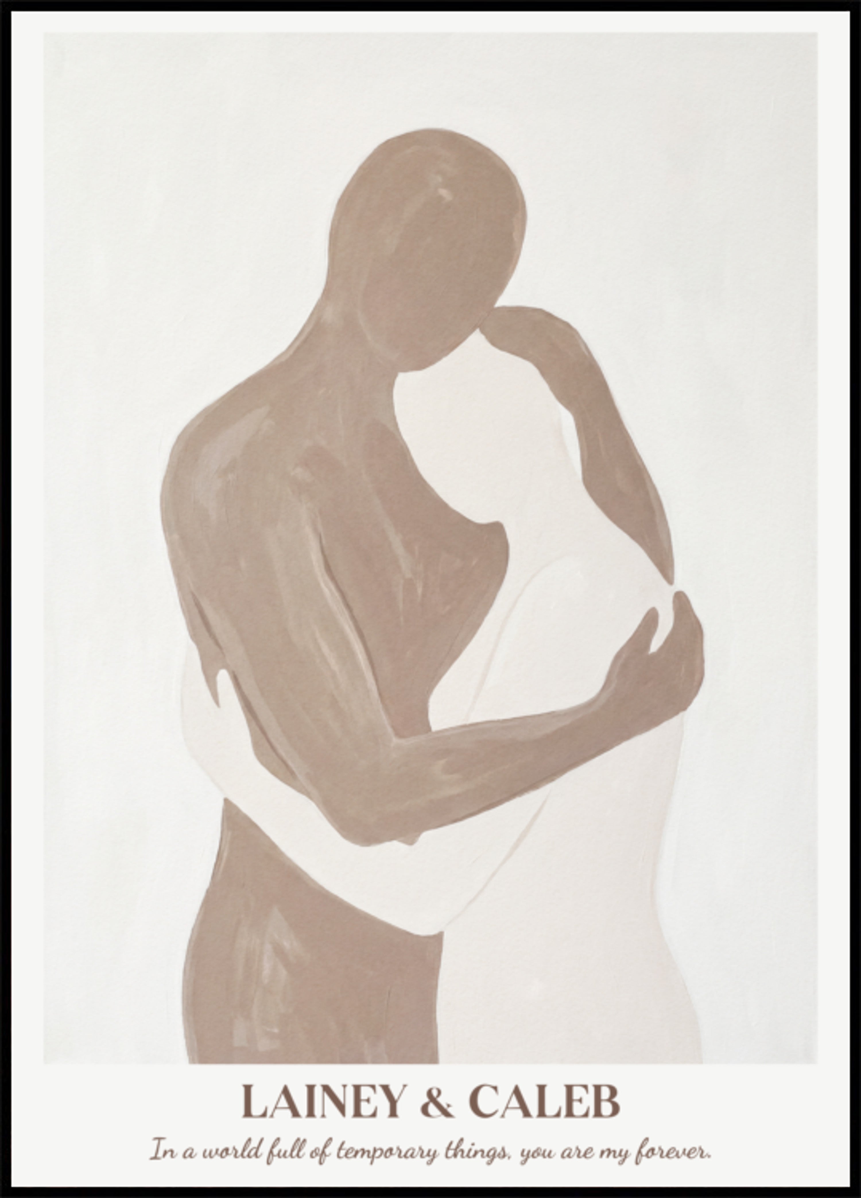 minimalist abstract silhouette of a couple