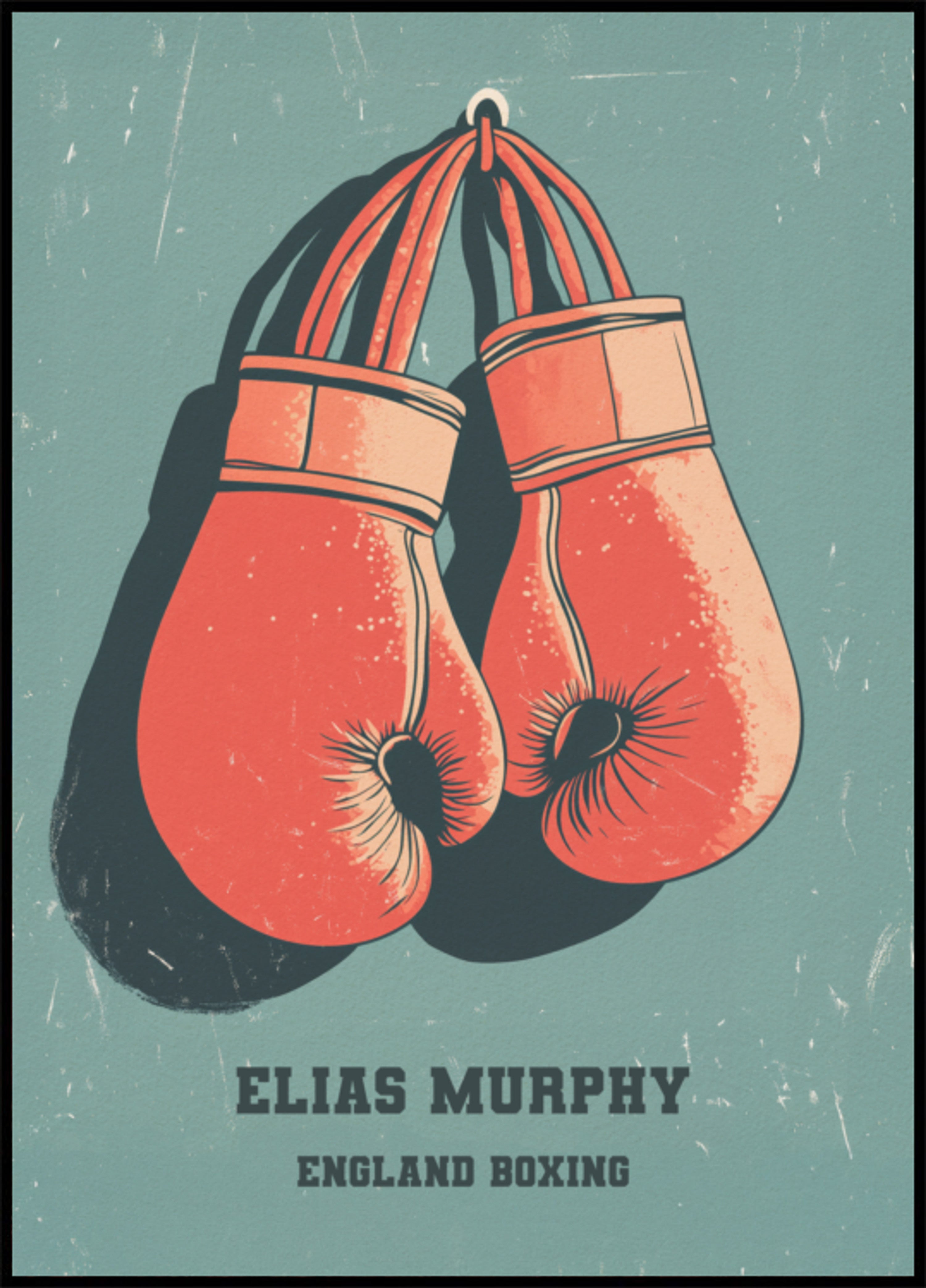 Vintage boxing glove artwork