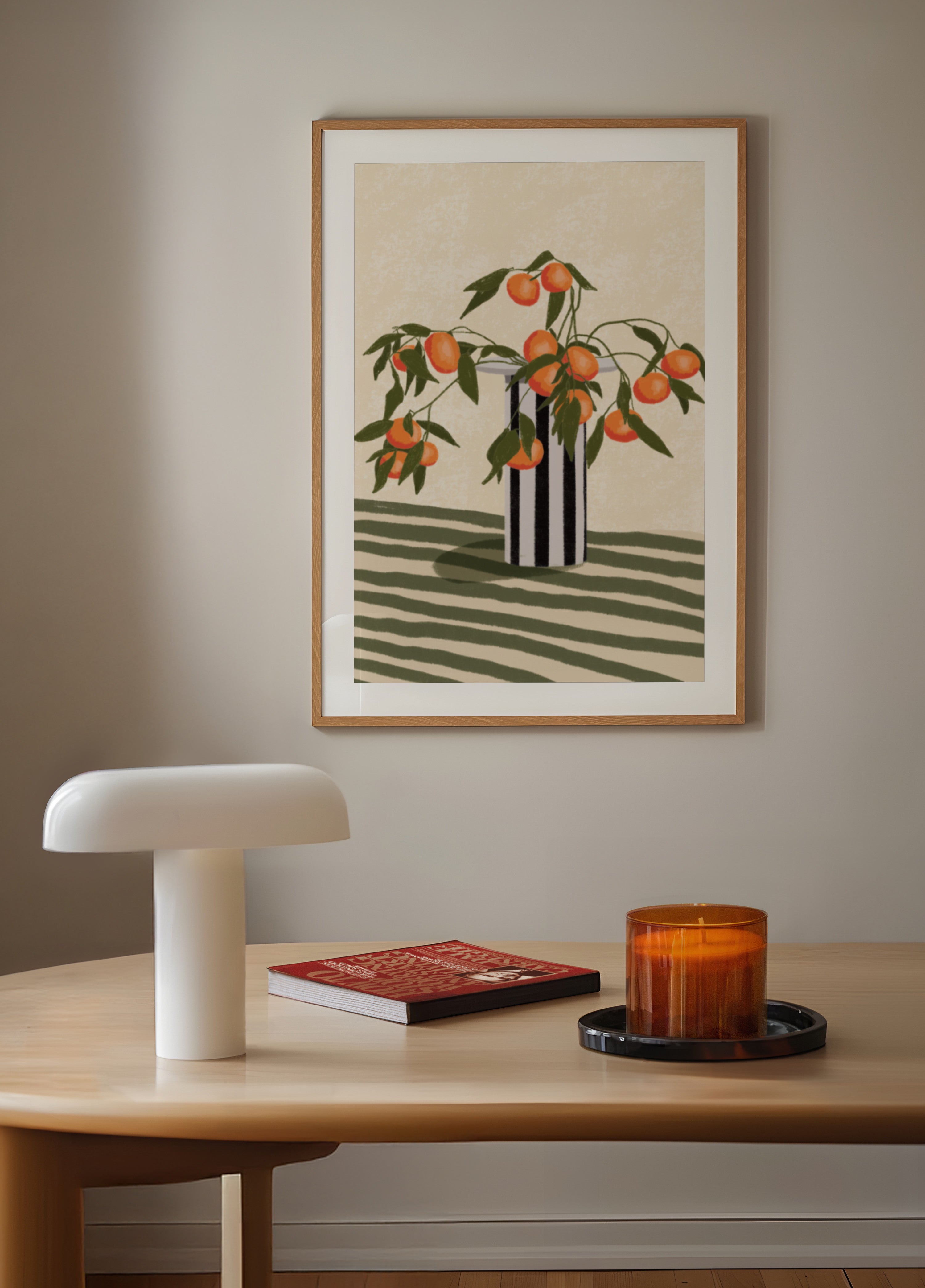 Orange Branches Vase