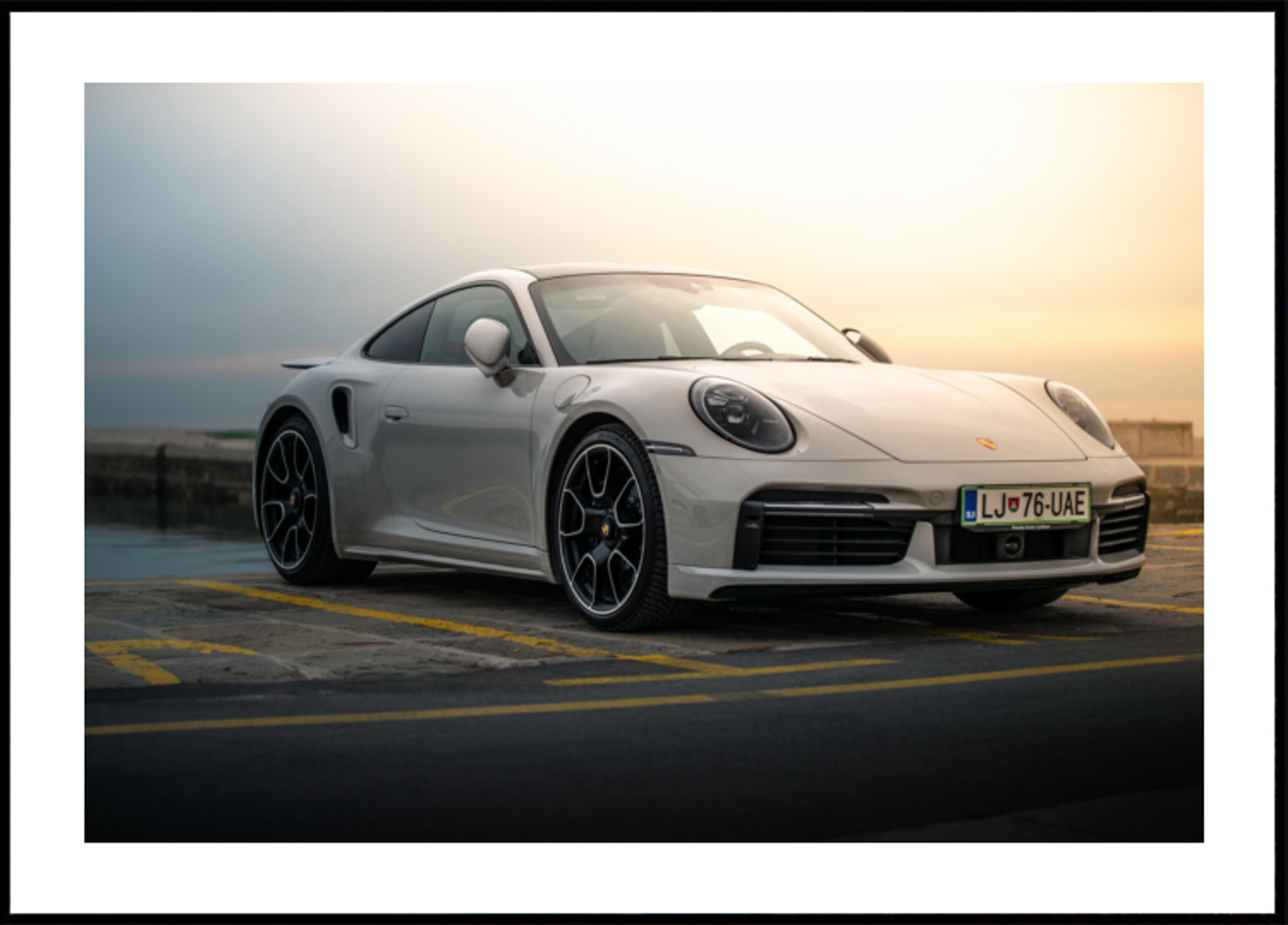 Modern Sports Car Sunset