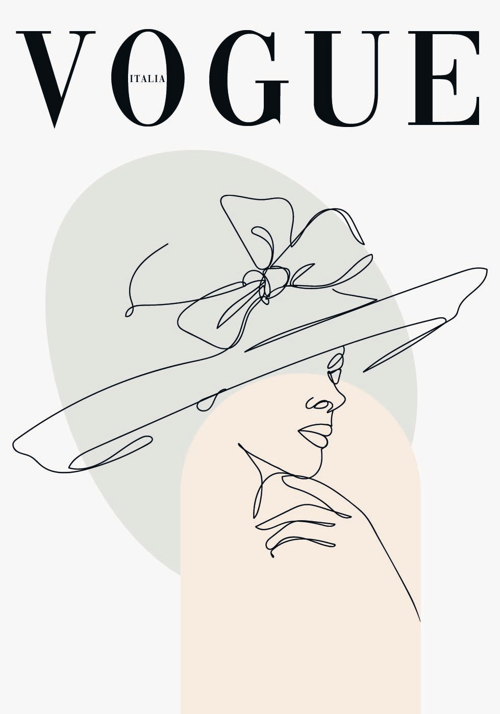 Vogue Line Art Plakat